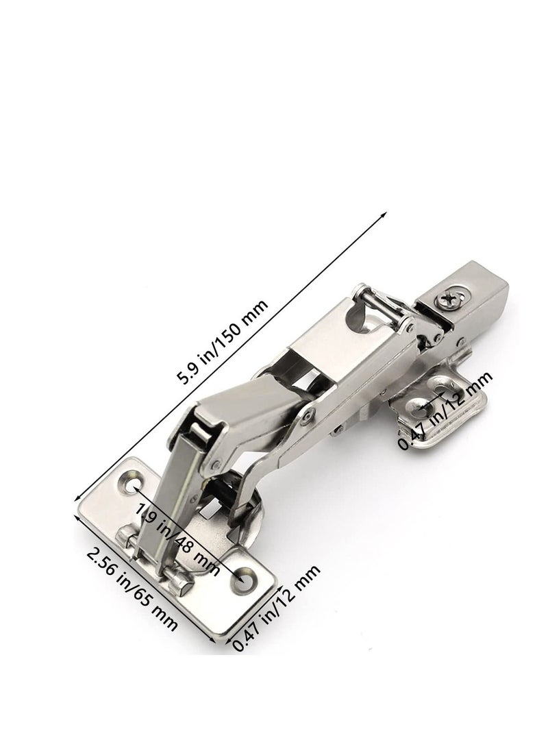 Y&D Cabinet Doors Hinges, KASTWAVE 165 Degree Full Overlay Hinges Frameless Hydraulic Concealed Soft Closing for Corner Kitchen Folden Door (2 Pack)  - Image 2