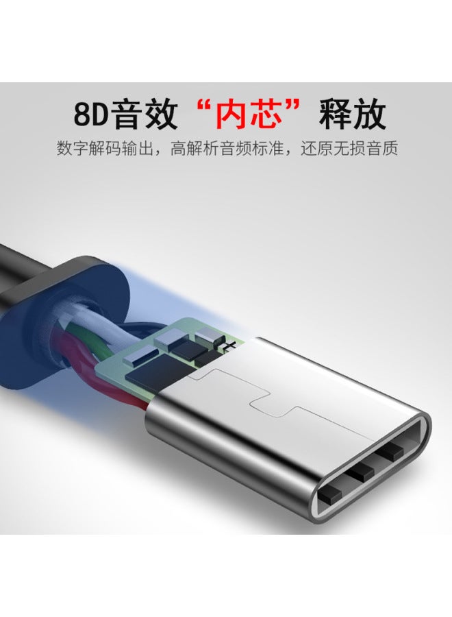 Neutral Typec Headset Digital Chip Metal In-ear Subwoofer Wire-controlled Mobile Phone Karaoke E-sports Game Headset - Image 3