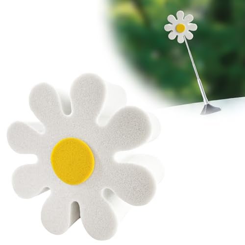 ZNDAW Daisy Car Antenna Topper EVA Foam Daisy Antenna Decoration Rearview Mirror Dangler Automotive Roof Toppers Lovely Flower Aerial Ball Cute Dashboard Accessory for Women Men White - Image 1