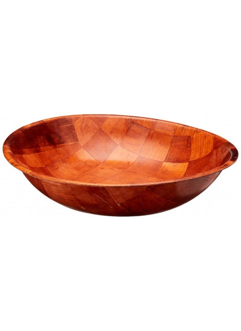Winco WWB-20 Wooden Woven Salad Bowl, 20-Inch Brown