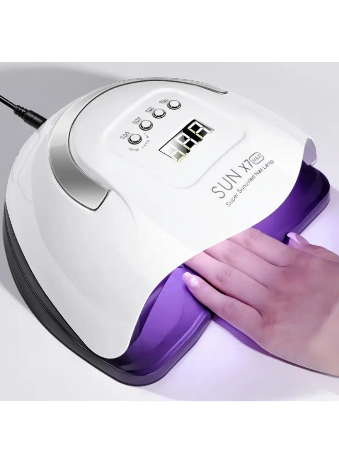 OSYA 180W UV LED Nail Lamp, Fast Nail Curing Lamps for Home & Salon, 66 Beads Dryer for Gel Polish with Automatic Sensor/4 Timer Setting, Professional Art Tools - Image 1