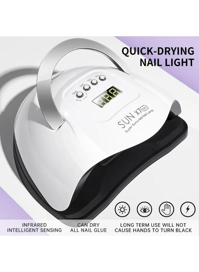 OSYA 180W UV LED Nail Lamp, Fast Nail Curing Lamps for Home & Salon, 66 Beads Dryer for Gel Polish with Automatic Sensor/4 Timer Setting, Professional Art Tools - Image 3