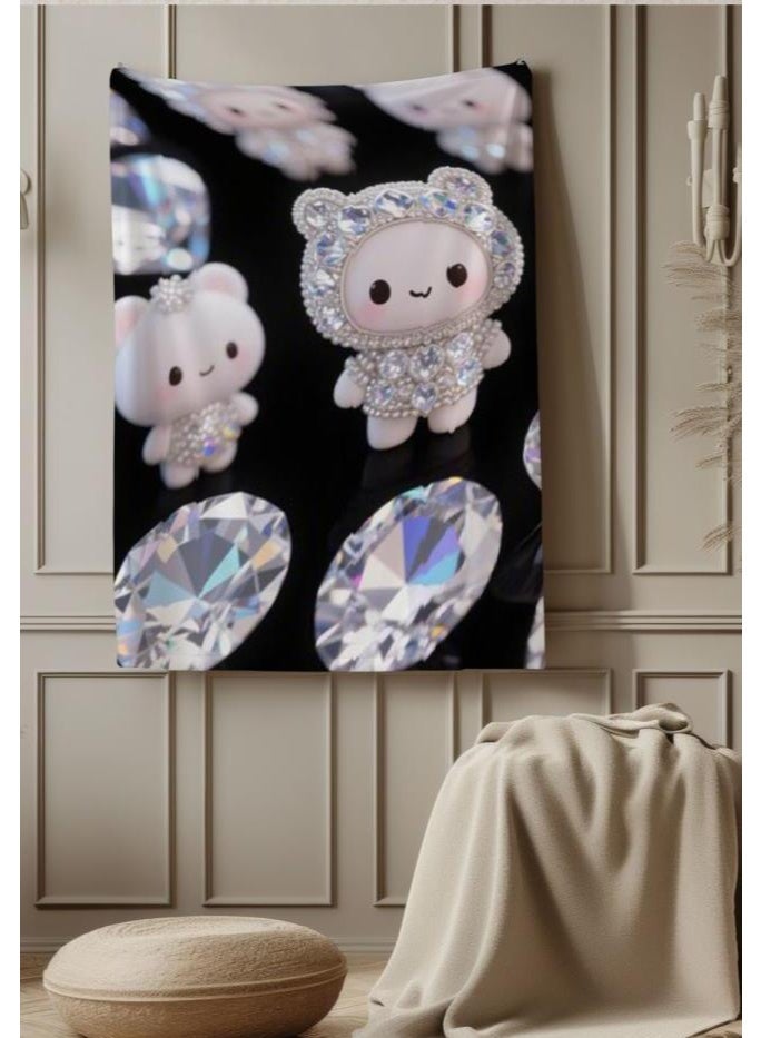 general Baby and children's cartoon flannel thin blanket (warm and comfortable, suitable for sleep, game use) 70cm*100cm - Image 2