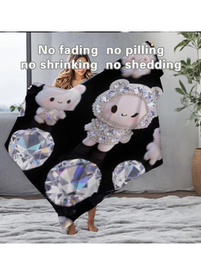 general Baby and children's cartoon flannel thin blanket (warm and comfortable, suitable for sleep, game use) 70cm*100cm - Image 1