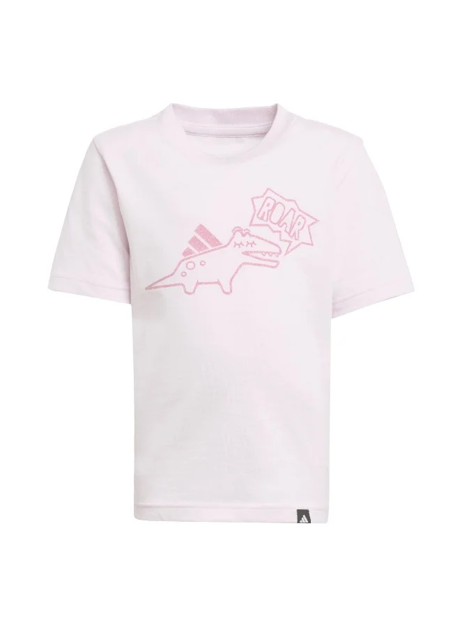 adidas Adidas Lk Adiraptor T Pink Graphic Tee (Short Sleeve) T-Shirts For Kids
