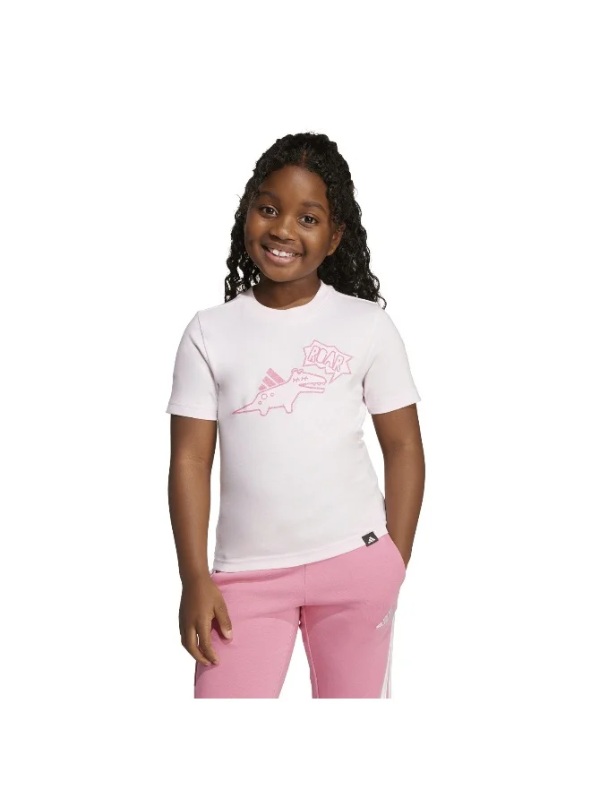 adidas Adidas Lk Adiraptor T Pink Graphic Tee (Short Sleeve) T-Shirts For Kids