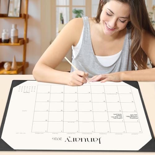 Adronix Desk Calendar 20262027 with Desk Mat 22 x 17 Large Desk Pad Calendar Runs from January 2026 to June 2027 Office Supplies Desktop Monthly Calendar for Home Office - Image 3