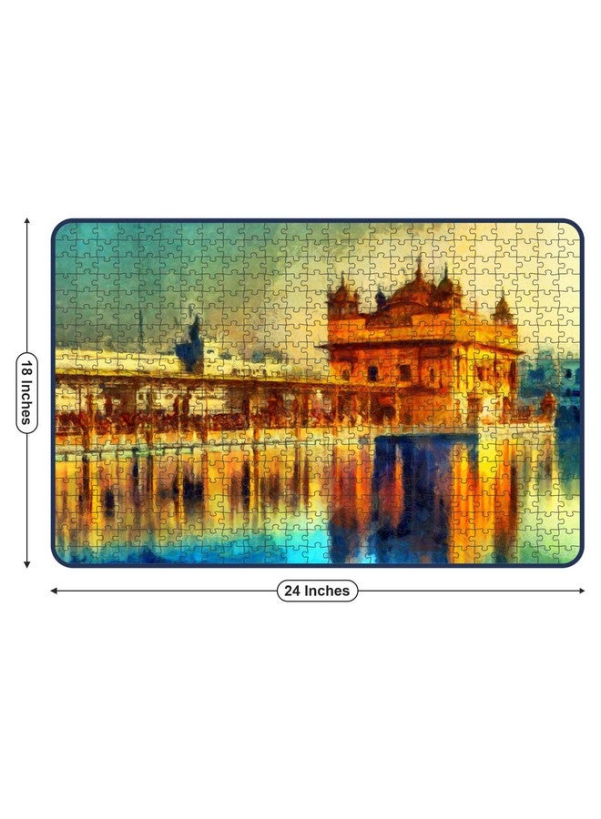 Webby Golden Temple Painting Jigsaw Puzzle, 500 Pieces - Image 5