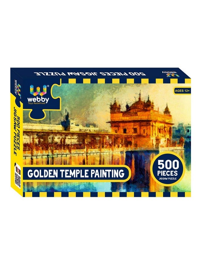 Webby Golden Temple Painting Jigsaw Puzzle, 500 Pieces - Image 1