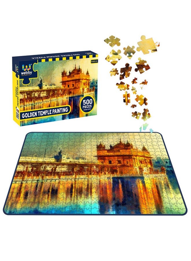 Webby Golden Temple Painting Jigsaw Puzzle, 500 Pieces - Image 3