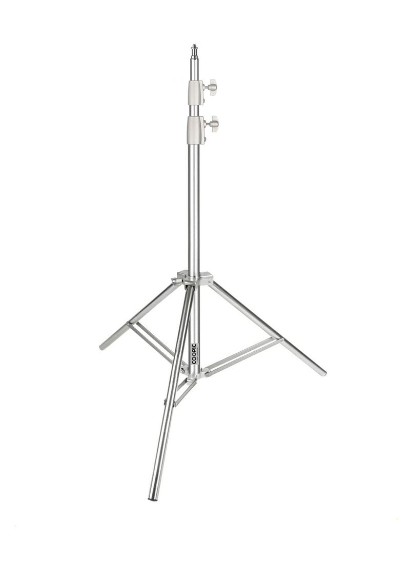 Coopic L200S 78.74inch/200cm Stainless Steel Photography Video Tripod Light Stand made for Reflectors, Softboxes, Lights, Umbrellas  - Image 1
