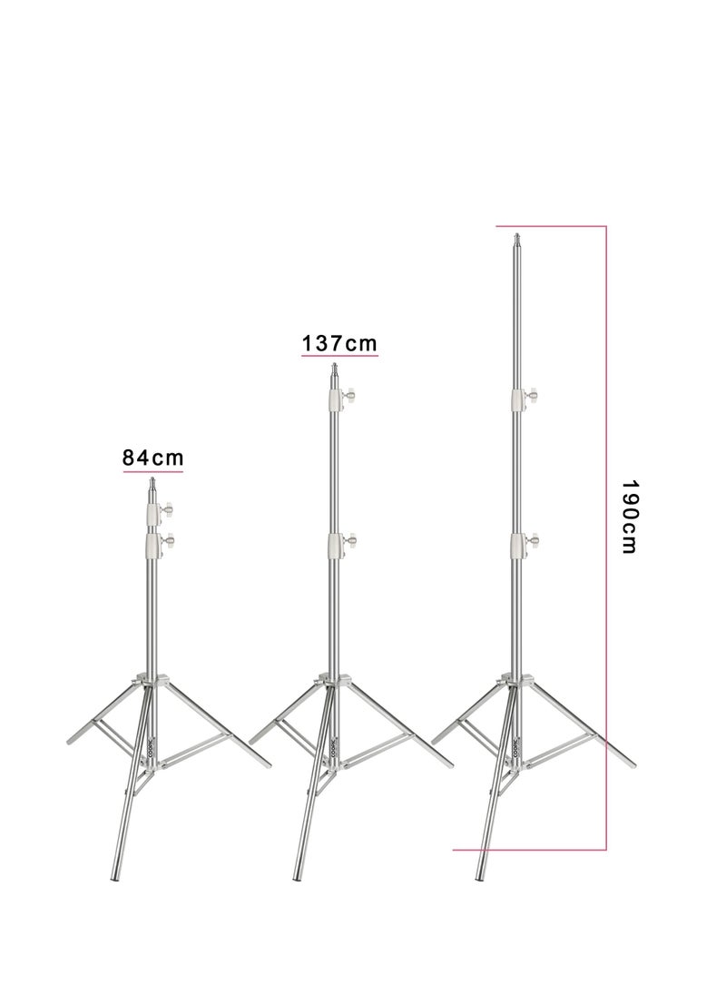 Coopic L200S 78.74inch/200cm Stainless Steel Photography Video Tripod Light Stand made for Reflectors, Softboxes, Lights, Umbrellas  - Image 2