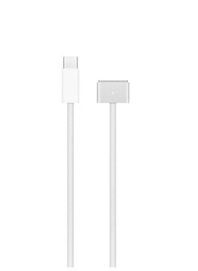 JAJEEK USB-C to MagSafe 3 Cable (2m) – Fast Charging Magnetic Power Cable with Durable Braided Design, USB-C Compatible Connector for Laptops, Tablets & Devices – White - Image 1
