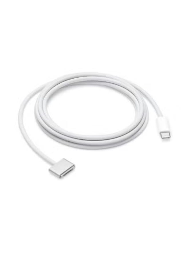 JAJEEK USB-C to MagSafe 3 Cable (2m) – Fast Charging Magnetic Power Cable with Durable Braided Design, USB-C Compatible Connector for Laptops, Tablets & Devices – White - Image 2