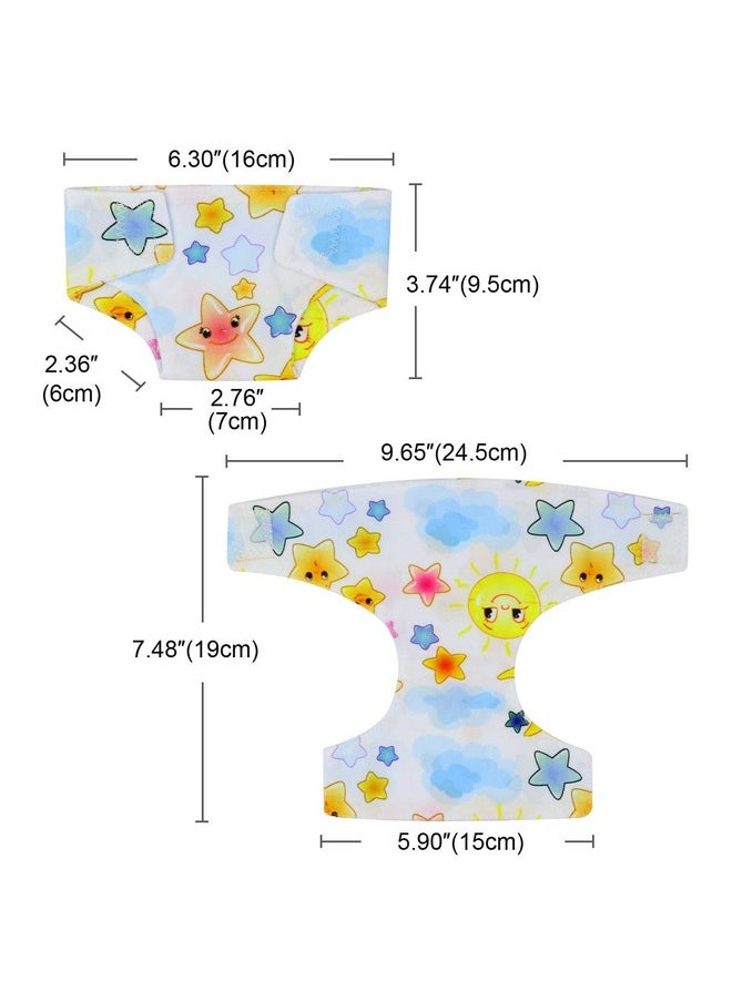 ZITA ELEMENT 10 Pcs Baby Doll Diapers For 1416 Inch Baby Dolls Clothes Accessories  - Image 2