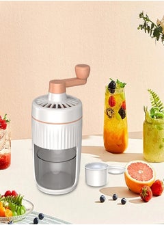 Generic Manual Rotary Ice Crusher Ice Shaver with Ice Cube Tray Shaved Ice Machine Durable Built in Spring Press Mini Size for Camping, Parties,  - Image 2