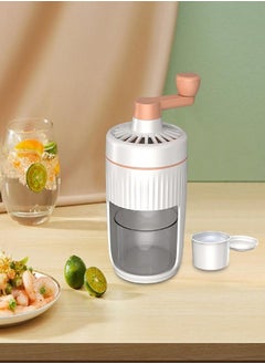 Generic Manual Rotary Ice Crusher Ice Shaver with Ice Cube Tray Shaved Ice Machine Durable Built in Spring Press Mini Size for Camping, Parties,  - Image 3