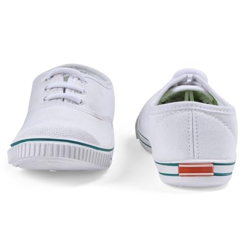 DOCTOR EXTRA SOFT Uniform Tennis Canvas School Shoes with Laces Black & White for Boys & Girls | Memory Foam Cushion & Anti-Bacterial Technology| Lightweight | Comfortable| Durable & Anti-Skid D-3004 - Image 5