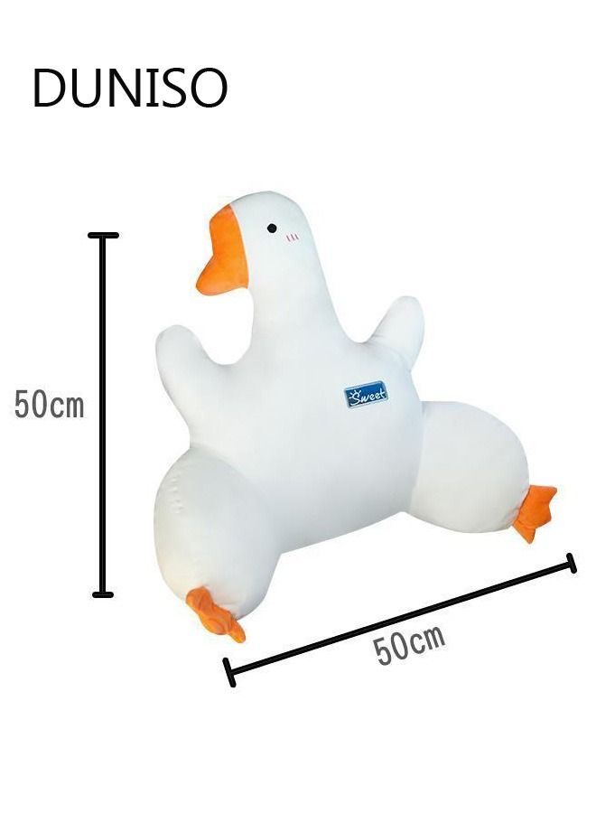 DUNISO Car Lumbar Support Pillow White Goose Car Lumbar Pillow Comfortable Soft Car Seat Pillow for Driving Cartoon Pillow for Office Car Decor Accessories - Image 4