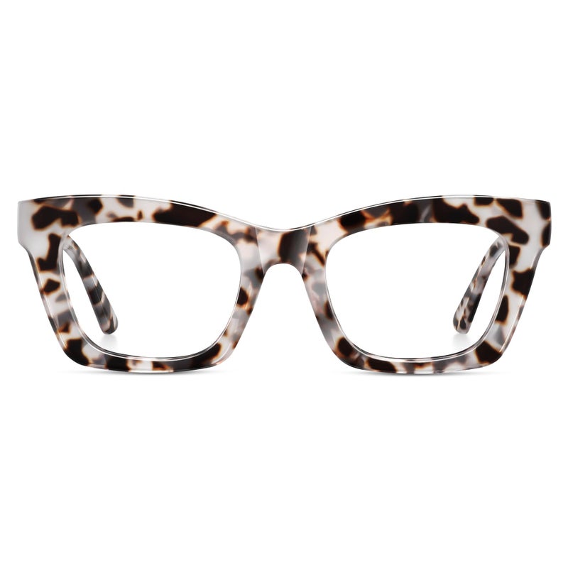 resjok Oprah Reading Glasses for Women - Anti Glare Blue Light Blocking Glasses Stylish Readers with Spring Hinge (White Tortoise, 1.75x) - Image 1