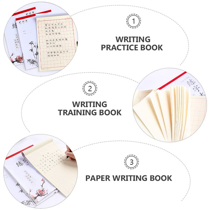 Writing Training Book Calligraphy Exercising Book Children School Study Multi 26.00X18.70X2.00CM Handwriting Practice 4Pcs - Image 5