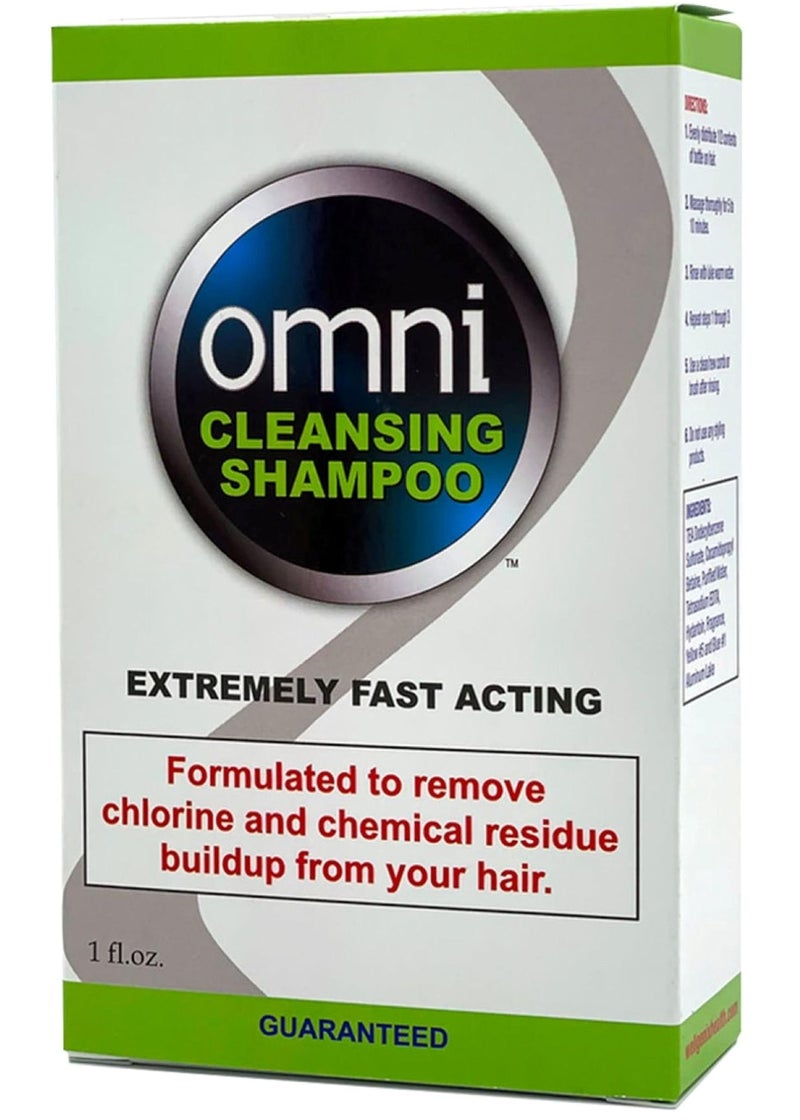 wellgenix Omni Detoxifying Hair Cleansing Shampoo Fast Acting Anti Residue Shampoo Scalp Clarifying Formula for Dry Hair Anti Chlorine Post Swim Shampoo 1 Oz