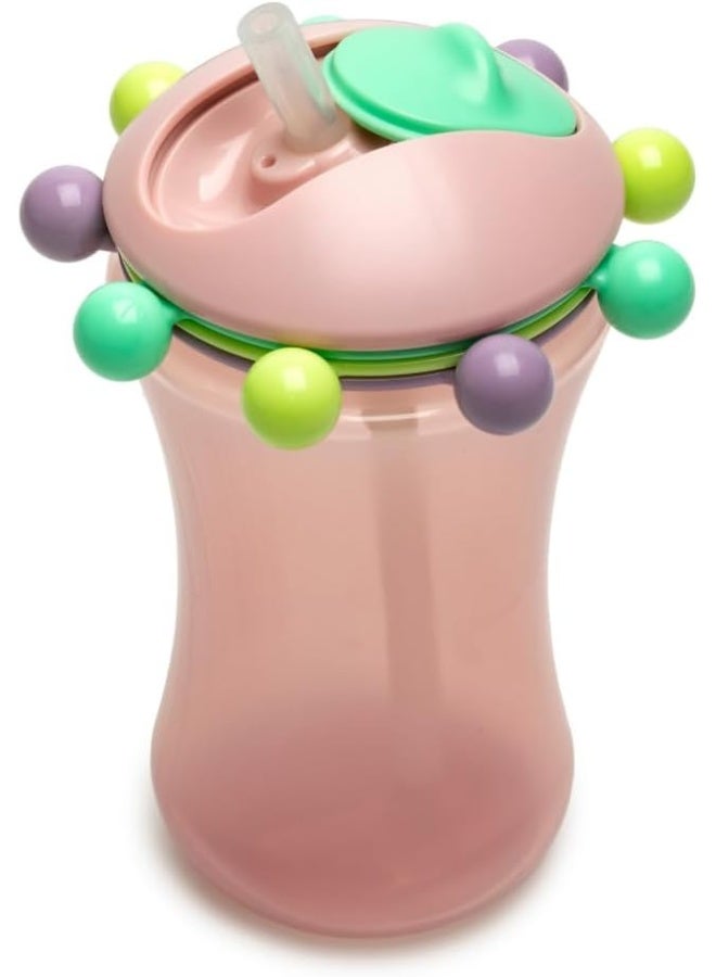 melii Spin Sippy Cup 11.5 oz - Fun & Educational Transition Straw Bottle for Babies, Toddlers, Kids - Spill Proof, Easy to Hold, BPA-Free, Ideal for On the Go Hydration - Pink - Image 1