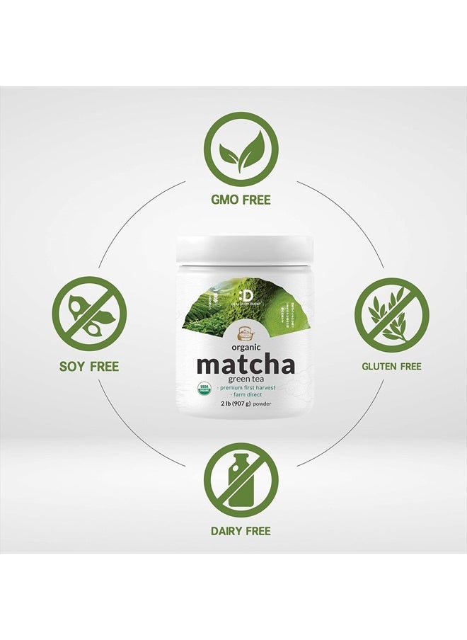 DEAL SUPPLEMENT Organic Matcha Green Tea Powder, 2lbs (907g) | Zero Sugar, First Harvest | Culinary Grade, Cafe Mix, Keto Friendly, Genuine Japanese Source, Non-GMO, Vegetarian  - Image 3