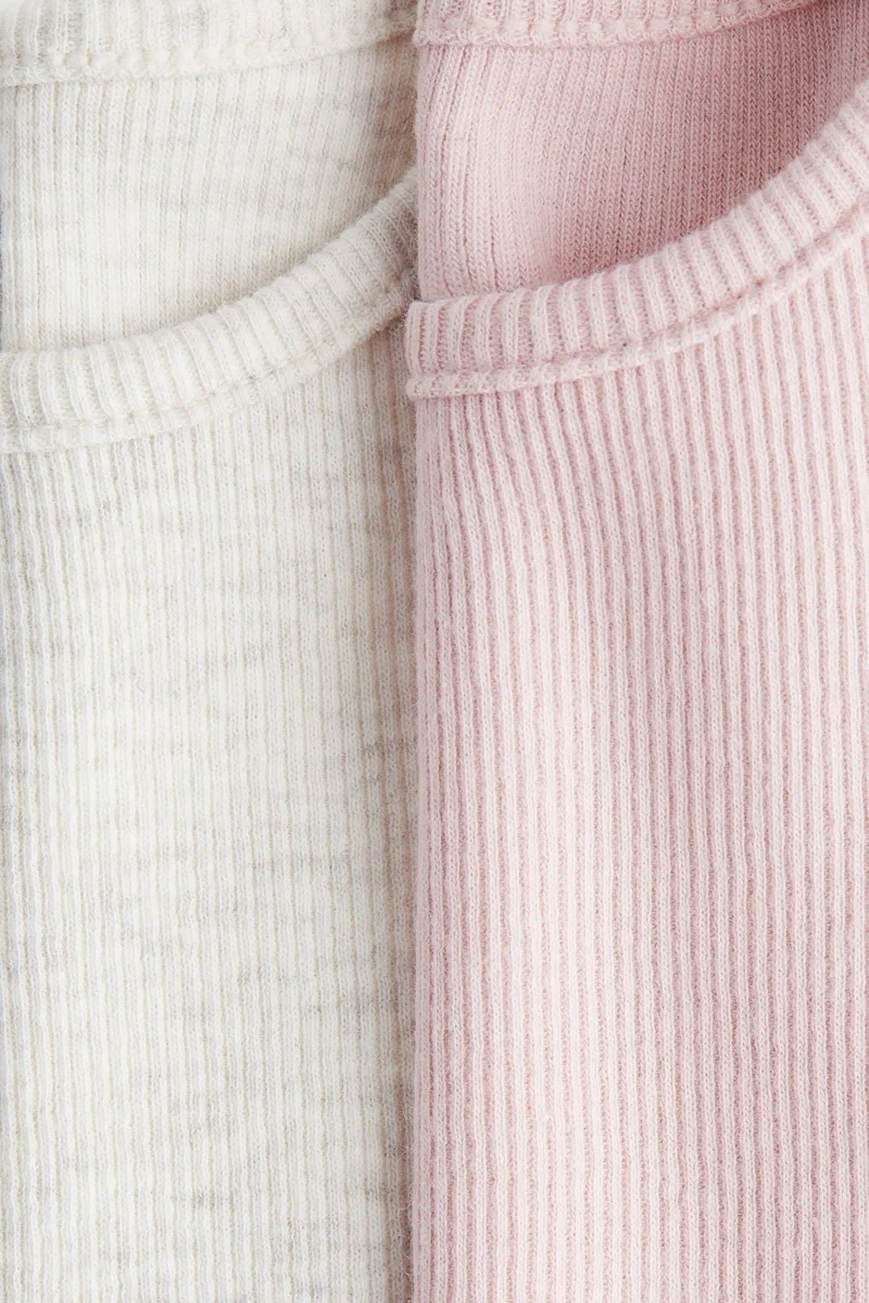 H&M 2-pack ribbed cotton T-shirts