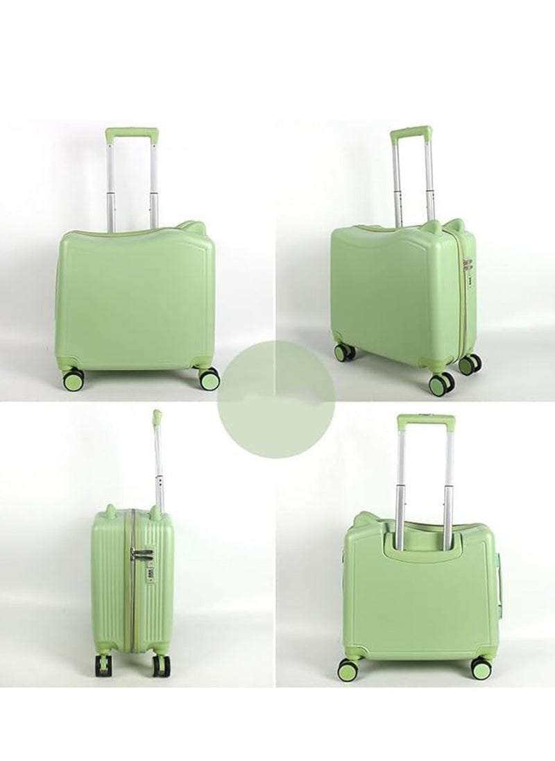 Generic Carry-On Luggage 20 Inch, Kids Cycling Luggage Travel Suitcase with Spinner Wheels and Combination Lock, Children’s Travel Trolley Bag Hardside Trolley Case for Boys Girls (Green-20 Inch)  - Image 1