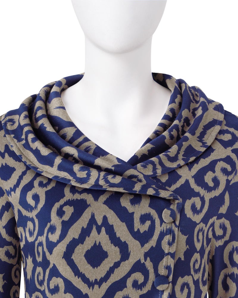 VALOLIA Women Fall Clothes: Winter sweaters For Women Fall Clothes - Pullovers To Wear With Leggings - Womens Sweatshirts No Hood Brown Blue Pattern XX-Large - Image 4