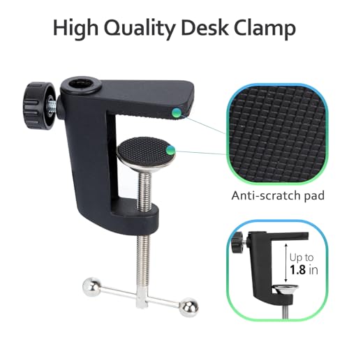 WIBOND For Fifine K688 Boom Arm - Adjustable Microphone Arm with Cable Management, Mic Arm with 3/8'' to 5/8'' Adapter Compatible with Most Microphone - Image 5