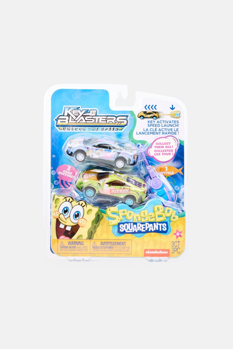 Spongebob Squarepants سيارة سبونجبوب سكوير بانتس كي بلاستر 2 مع مفتاح، متعددة الألوان - Image 1