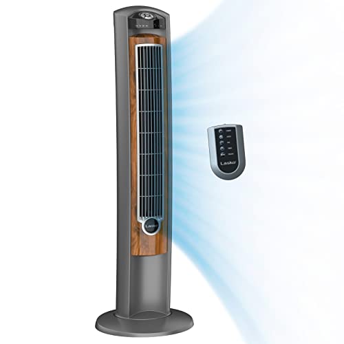 Lasko Lasko Wind Curve Oscillating Tower Fan Fresh Air Ionizer Timer Remote Control Portable Electric Fan for Indoor Bedroom and Home Office Use 42 Silverwood 2554 