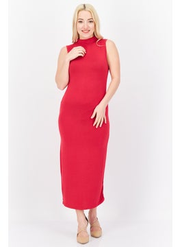 French Connection Women Solid Sleeveless Maxi Dress, Red  - Image 1