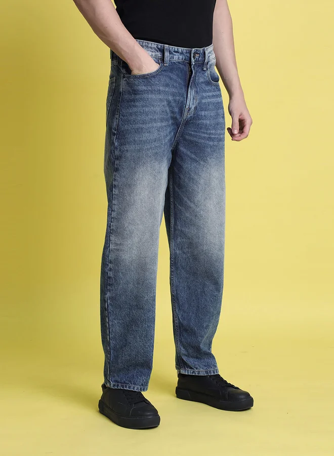 Styli Men Baggy Fit Light Faded Jeans By Bene Kleed