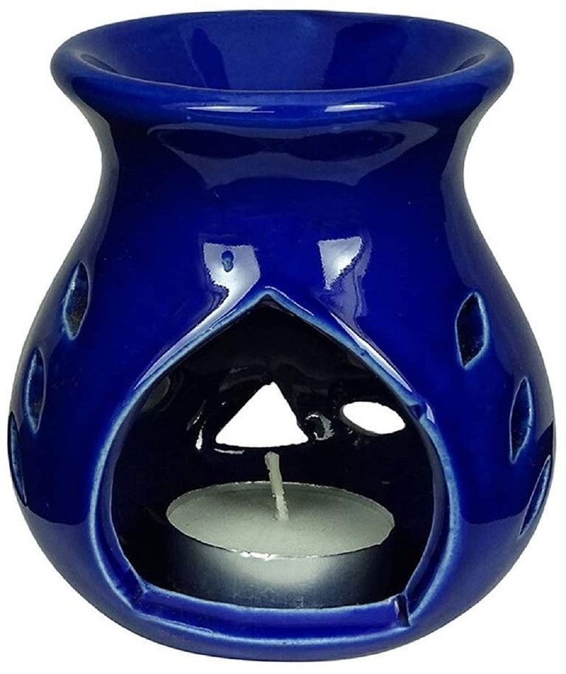 Mkd2 Rise Mkd2 Rise Ceramic Aroma Oil Diffuser Burner Lamp Set of 4 RedYellowBlueWhite Multicolour for Home Fragrance  - Image 4