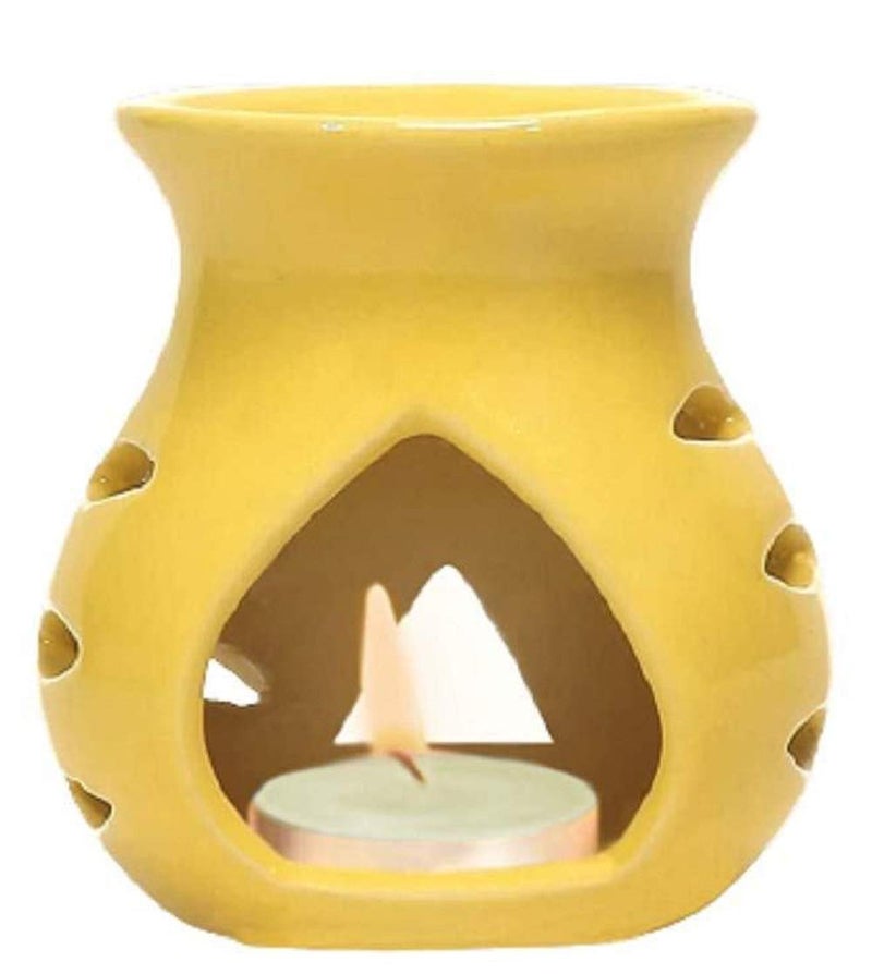 Mkd2 Rise Mkd2 Rise Ceramic Aroma Oil Diffuser Burner Lamp Set of 4 RedYellowBlueWhite Multicolour for Home Fragrance  - Image 3