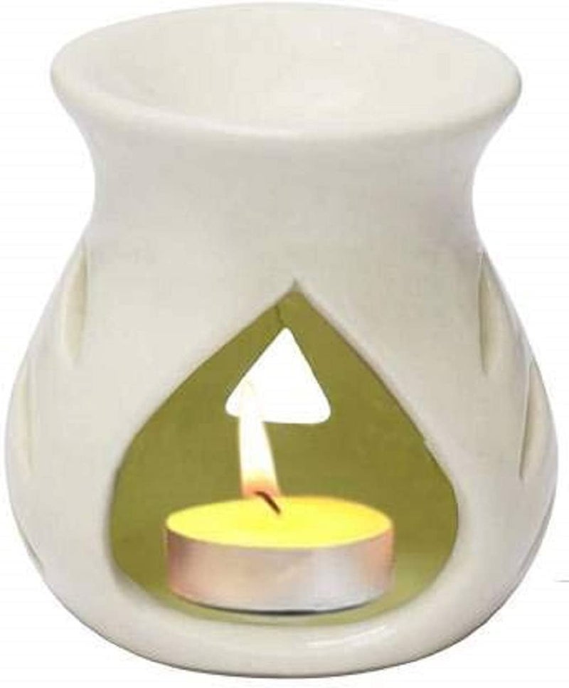 Mkd2 Rise Mkd2 Rise Ceramic Aroma Oil Diffuser Burner Lamp Set of 4 RedYellowBlueWhite Multicolour for Home Fragrance  - Image 5