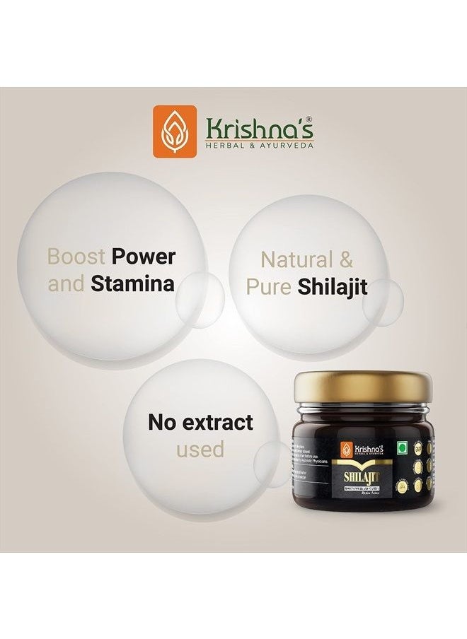Krishna's Pure shilajit/silajit/shilajeet Original Resin, Stamina Booster, Himalayan Shudh shilajit, Made in India - 30g