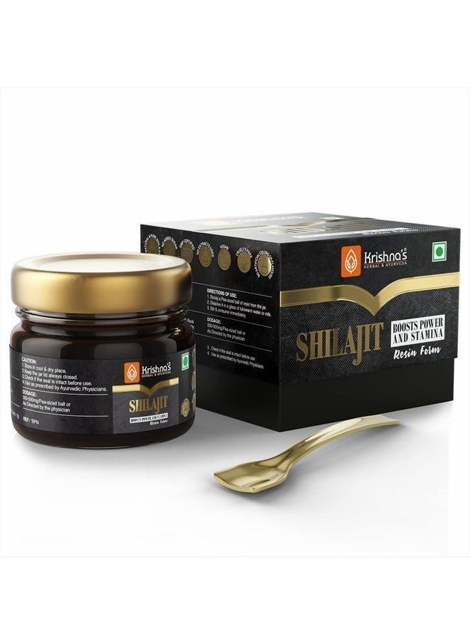 Krishna's Pure shilajit/silajit/shilajeet Original Resin, Stamina Booster, Himalayan Shudh shilajit, Made in India - 30g