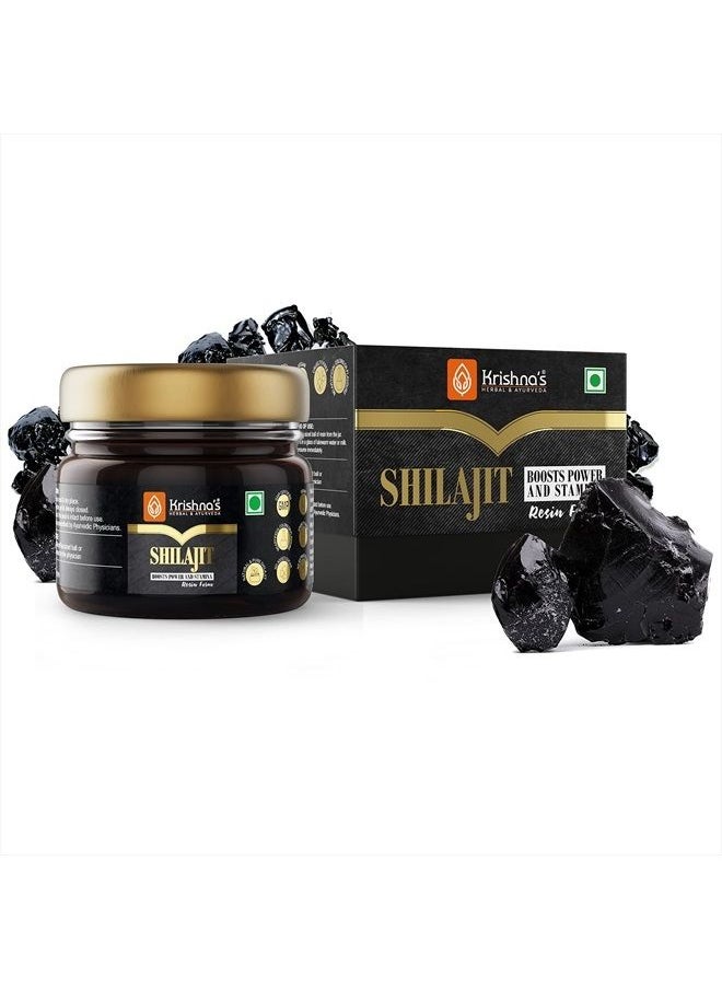 Krishna's Pure shilajit/silajit/shilajeet Original Resin, Stamina Booster, Himalayan Shudh shilajit, Made in India - 30g
