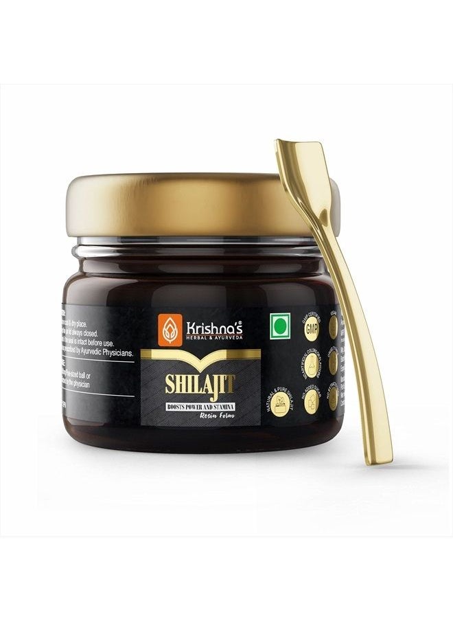 Krishna's Pure shilajit/silajit/shilajeet Original Resin, Stamina Booster, Himalayan Shudh shilajit, Made in India - 30g