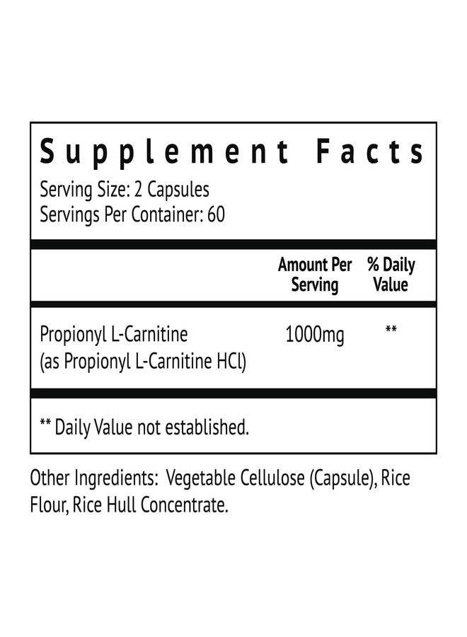Biolor Biovy High Absorption Propionyl-L-Carnitine (PLCAR) No Artificial Fillers - Effective Propionyl L Carnitine HCL Supplement to Support Blood Circulation - 120 Capsules - Image 2