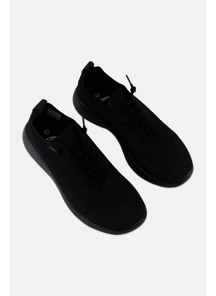 RBX - Women Lace Up Training Shoes, Black - Image 1