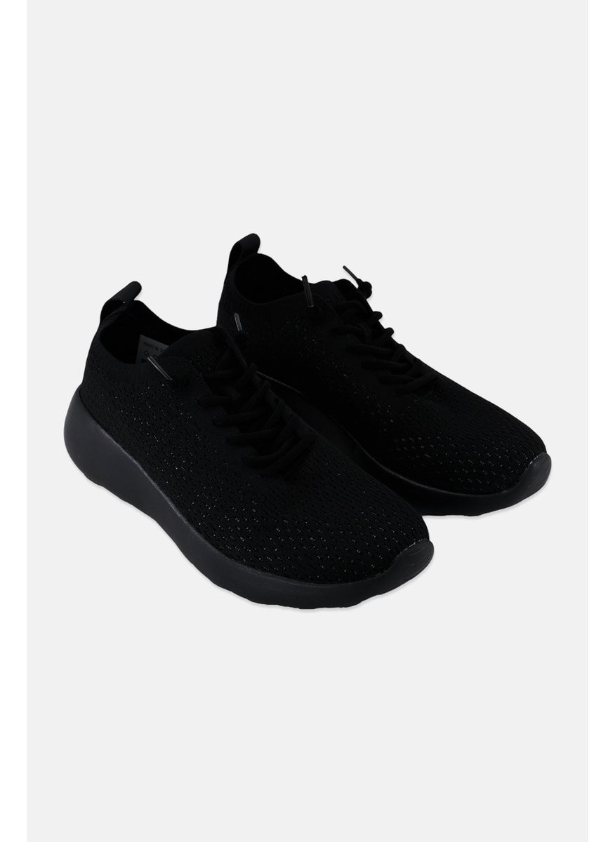 RBX - Women Lace Up Training Shoes, Black - Image 1