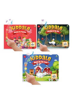 Kiddale Pack of 3 Interactive Nursery Rhyme Books 40 Classical Farm and Bird Rhymes 28 Sounds Each  - Image 2