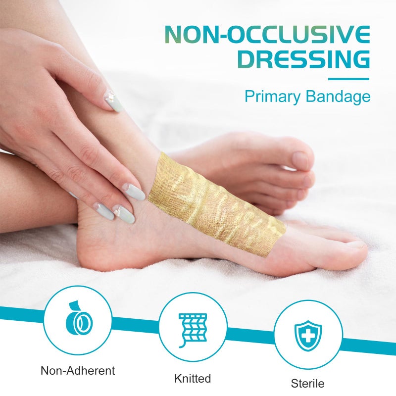 OPTITEKNIK Xeroform Petrolatum Dressing Non-Adherent Occlusive Fine Mesh Gauze Pad, Gentle Patch for Burns, Laceration, Surgical Incisions & Skin Grafts (5"x9" Pack of 25) - Image 2