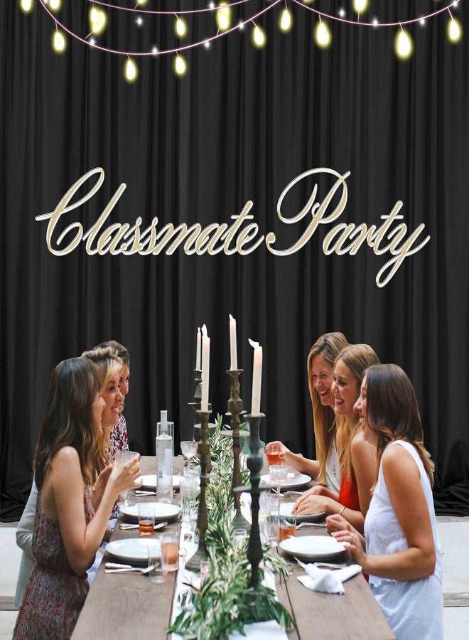 MEETSKY Black Backdrop Curtain for Party Backdrop Drapes Panels with Rod Pockets Polyester Fabric Curtain Backdrop Black Birthday Party Home Decor for Boys Teens Men, 5ft x 8ft, 2 Panels - Image 5