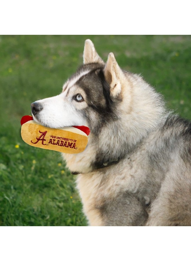 Pets First NCAA Alabama Crimson Tide HOT Dog Plush Dog & CAT Squeak Toy- Cutest HOT-Dog Snack Plush Toy for Dogs & Cats with Inner Squeaker & Beautiful Football/Basketball Team Name/Logo - Image 4
